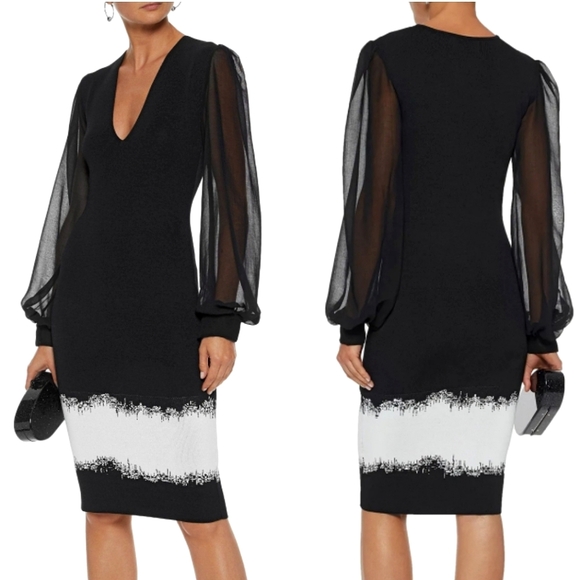 🍒NWT🍒 SACHIN + BABI SEXY BODYCON MOSIAC DRESS - Picture 2 of 6